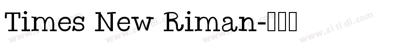 Times New Riman字体转换